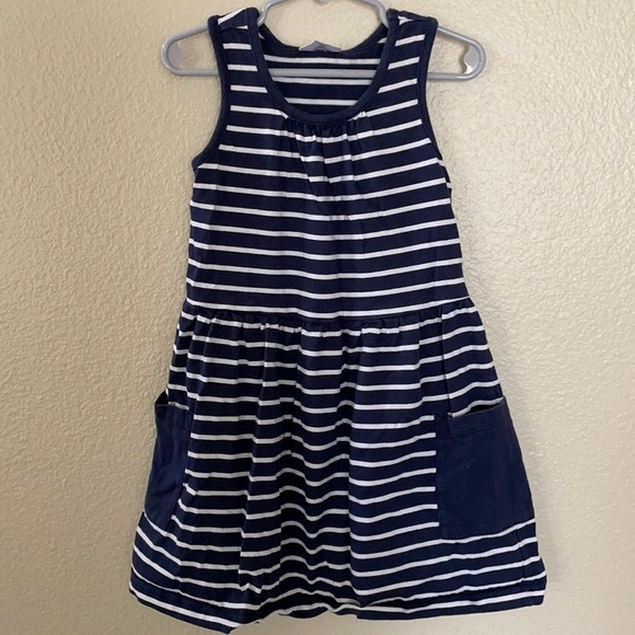 Hanna Andersson Other - Hanna Andersson navy blue striped tank dress Sz 5